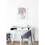 Wandbild Ariel Aquarell Mehrfarbig - Papier - 50 cm x 70 cm