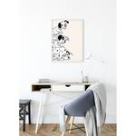 Wandbild 101 Dalmatiner Playing Beige / Weiß - Papier - 50 cm x 70 cm