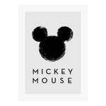 Tableau déco Mickey Mouse Silhouette Noir / Blanc - Papier - 50 x 70 cm