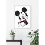 Tableau déco Mickey Mouse Funny Noir / Blanc - Papier - 50 x 70 cm
