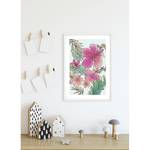Wandbild Ariel Flowers Mehrfarbig - Papier - 50 cm x 70 cm