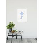 Tableau déco Cinderella Bird Bleu / Beige - Papier - 50 x 70 cm