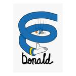 Wandbild Donald Duck Spiral Mehrfarbig - Papier - 50 cm x 70 cm