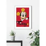 Poster Mickey Mouse Magnifying Glass Multicolore - Carta - 50 cm x 70 cm