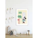 Wandbild Minnie Mouse Palms Mehrfarbig - Papier - 50 cm x 70 cm