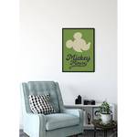 Wandbild Mickey Head Mouse Green