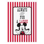 Wandbild Mickey Mouse Laugh Mehrfarbig - Papier - 50 cm x 70 cm