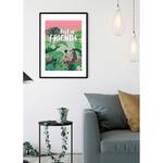 Wandbild Jungle Book Best of Friends Mehrfarbig - Papier - 50 cm x 70 cm