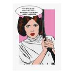 Tableau déco Star Wars Comic Quote Leia Multicolore - Papier - 50 x 70 cm