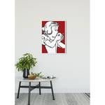 Poster Snow White Apple Bite red Bianco / Rosso - Carta - 50 cm x 70 cm