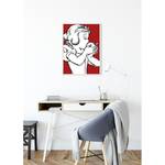 Wandbild Snow White Apple Bite red Rot / Weiß - Papier - 50 cm x 70 cm