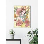 Tableau déco Snow White Flowers Multicolore - Papier - 50 x 70 cm