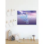 Wandbild Frozen Elsa The North Calls Blau / Lila - Papier - 70 cm x 50 cm