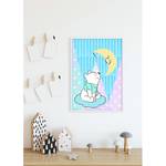 Tableau déco Winnie Pooh Moon Multicolore - Papier - 50 x 70 cm