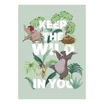 Wandbild Jungle Book Keep the Wild Mehrfarbig - Papier - 50 cm x 70 cm