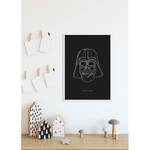 Wandbild Star Wars Lines Dark Side Vader Mehrfarbig - Papier - 50 cm x 70 cm