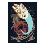 Poster Star Wars Vector Asteroid Worm Multicolore - Carta - 50 cm x 70 cm
