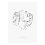 Wandbild Star Wars Leia Faces Force