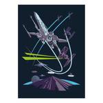 Poster Star Wars Vector X-Wing Multicolore - Carta - 50 cm x 70 cm