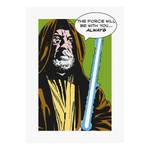 Wandbild Star Wars Comic Quote Obi Wan Mehrfarbig - Papier - 50 cm x 70 cm