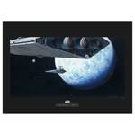 Wandbild Star Wars Hoth Orbit Schwarz / Weiß - Papier - 70 cm x 50 cm