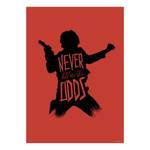 Poster Star Wars Silhouette Han Solo Nero / Rosso - Carta - 50 cm x 70 cm