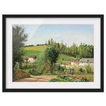 Tableau déco Pissarro, Petit village I Papier / Pin - Multicolore - 70 x 50 cm