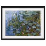 Poster con cornice Monet Le Ninfee II Carta / Pino - Lilla - 100 x 70 cm