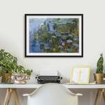 Afbeelding Monet Waterlelies Nympheas II papier/grenenhout - lila - 100 x 70 cm