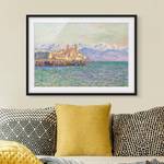 Afbeelding Monet Antibes-Le Fort II papier/grenenhout - turquoise - 100 x 70 cm