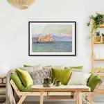 Tableau Monet, Antibes Le Fort II Papier / Pin - Turquoise - 100 x 70 cm
