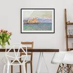 Tableau Monet, Antibes Le Fort II Papier / Pin - Turquoise - 100 x 70 cm