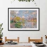 Afbeelding Claude Monet Seine II papier/grenenhout - meerdere kleuren - 100 x 70 cm