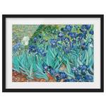 Afbeelding Vincent van Gogh Iris II papier/grenenhout - blauw - 100 x 70 cm