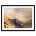 Afbeelding William Turner Aostatal II papier/grenenhout - beige - 100 x 70 cm