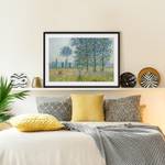 Tableau Monet, champs au printemps II Papier / Pin - Vert - 100 x 70 cm