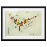 Afbeelding Kandinsky Winkelschwung II papier/grenenhout - beige - 100 x 70 cm