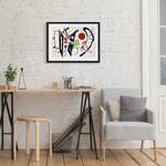 Afbeelding Kandinsky Reciproque II papier/grenenhout - meerdere kleuren - 100 x 70 cm