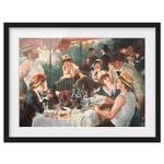 Tableau Renoir Déjeuner des canotiers II Papier / Pin - Multicolore - 100 x 70 cm