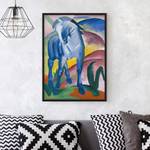 Afbeelding Franz Marc Blauw Paard papier/grenenhout - meerdere kleuren - 50 x 70 cm