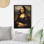 Afbeelding Leonardo da Vinci Mona Lisa papier/grenenhout - groen - 70 x 100 cm