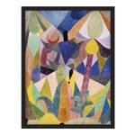 Poster con cornice Paesaggio tropicale Carta / Pino - Multicolore - 70 x 100 cm