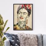 Afbeelding Frida Kahlo Collage No.2 papier/grenenhout - beige - 50 x 70 cm