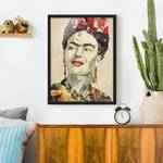 Afbeelding Frida Kahlo Collage No.2 papier/grenenhout - beige - 50 x 70 cm