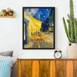 Tableau van Gogh, Terrasse de café Arles Papier / Pin - Jaune - 50 x 70 cm