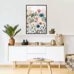 Afbeelding Wilde bloemen in de Zomer I papier/grenenhout - wit - 70 x 100 cm