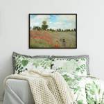 Afbeelding Monet Klaprozen Argenteuil V papier/grenenhout - groen