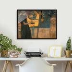 Afbeelding Gustav Klimt Die Musik I papier/grenenhout - groen