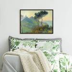 Afbeelding Monet Varengeville Avondzon papier/grenenhout - groen