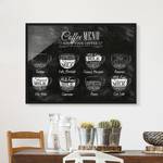 Afbeelding Koffie Krijtbord I papier/grenenhout - zwart/wit